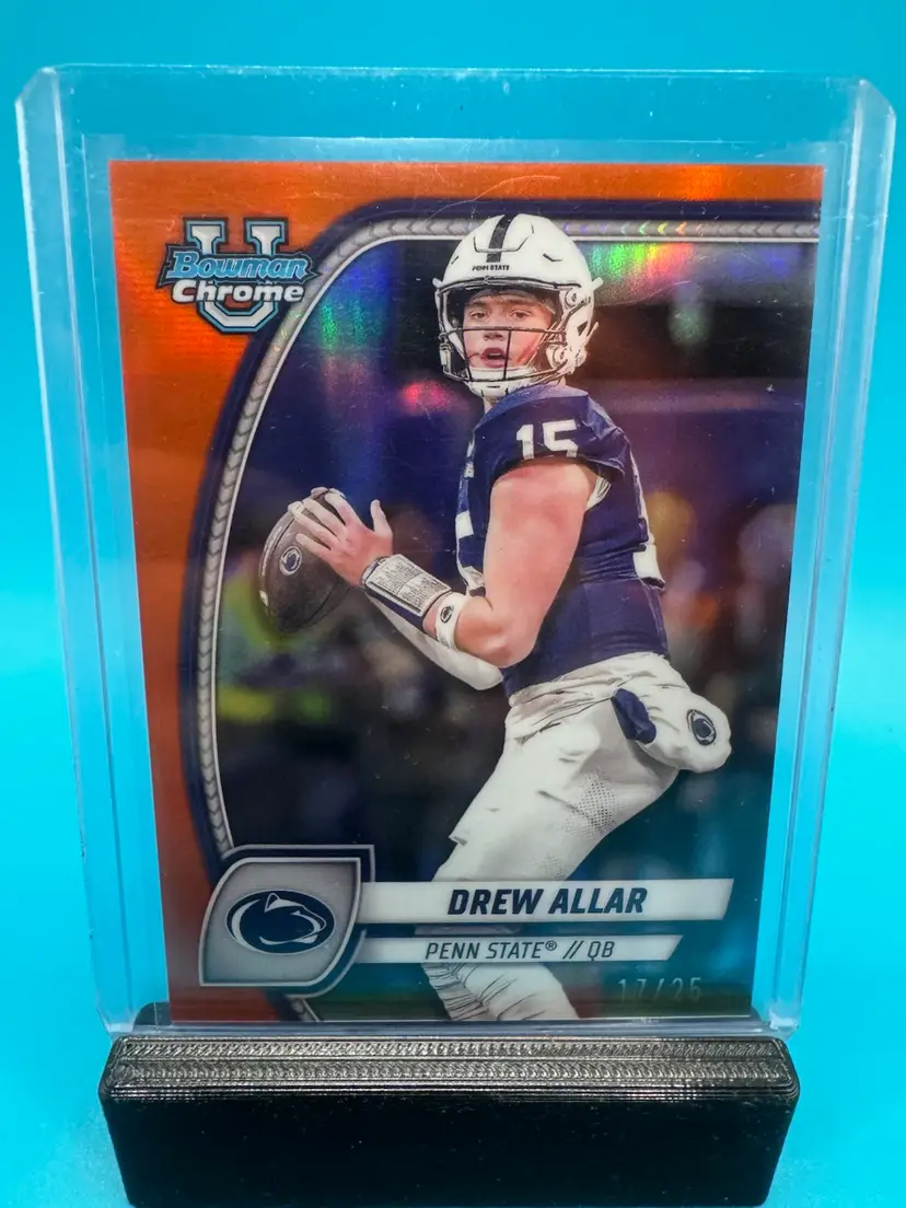 Drew Allar Bowman Chrome U Orange Refractor /25 Penn State Nittany Lions