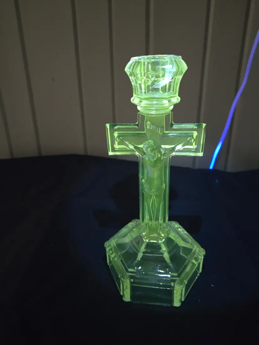 Pressed Glass Crucifix,  AS IS