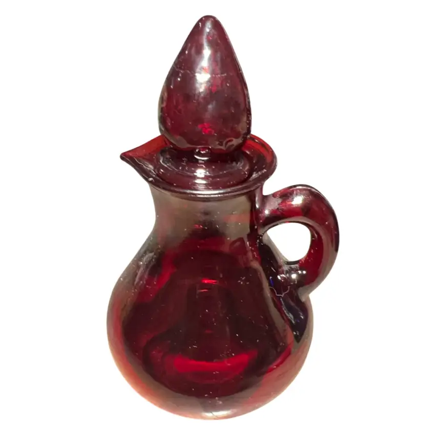 Vintage Avon Strawberry Bath Foam Cruet With Strawberry Stopper