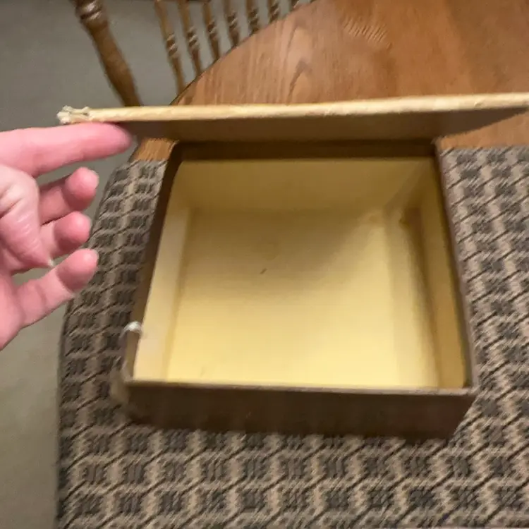 Vintage Patriotic Cigar Style Box With Cloth Lid, Cardboard Box Embossed Emblem, American Eagle Seal On Lid