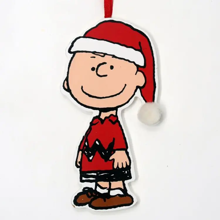 Charlie Brown Christmas Ornament - Wooden - Peanuts