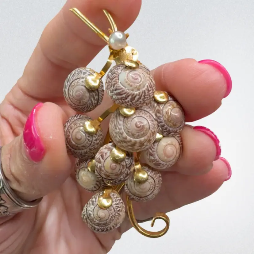 Vintage Seashell Brooch