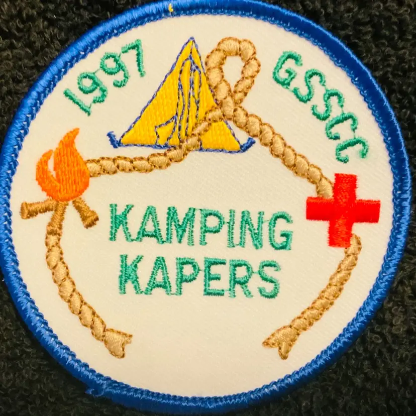Vintage Scouting Fun Patch: Kamping Kapers 1997 GSSCC
