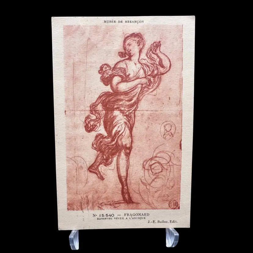 "Dancer Dressed in the Antique" Vintage Postcard, Sanguine Posted 1938
