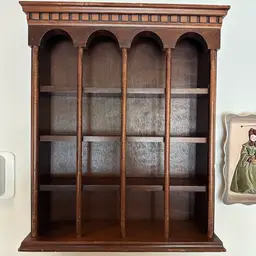 Wooden Wall Curio Display Shelf