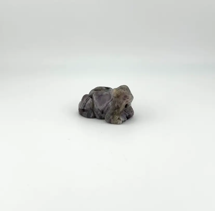Small Amethyst Frog Figurine 2”x 1.5”x 1.25”