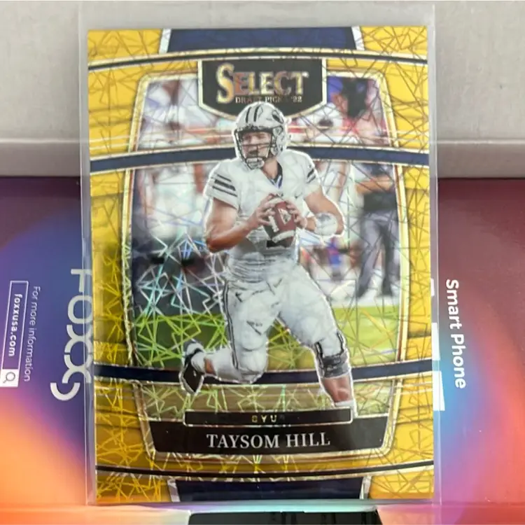 2022 Panini Select Draft Picks #97 Taysom Hill Concourse Gold Lazer Prizm