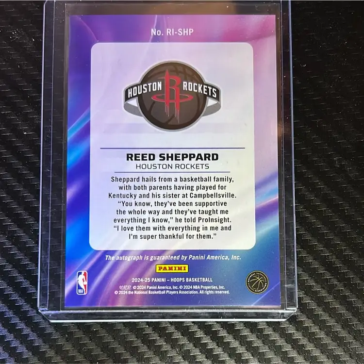 2024-25 NBA Hoops Rookie Ink Reed Sheppard