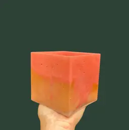 4” Dessert Sun Square Concrete Planter