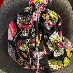 Vera Bradley Draw string cosmetic bag, plastic lined