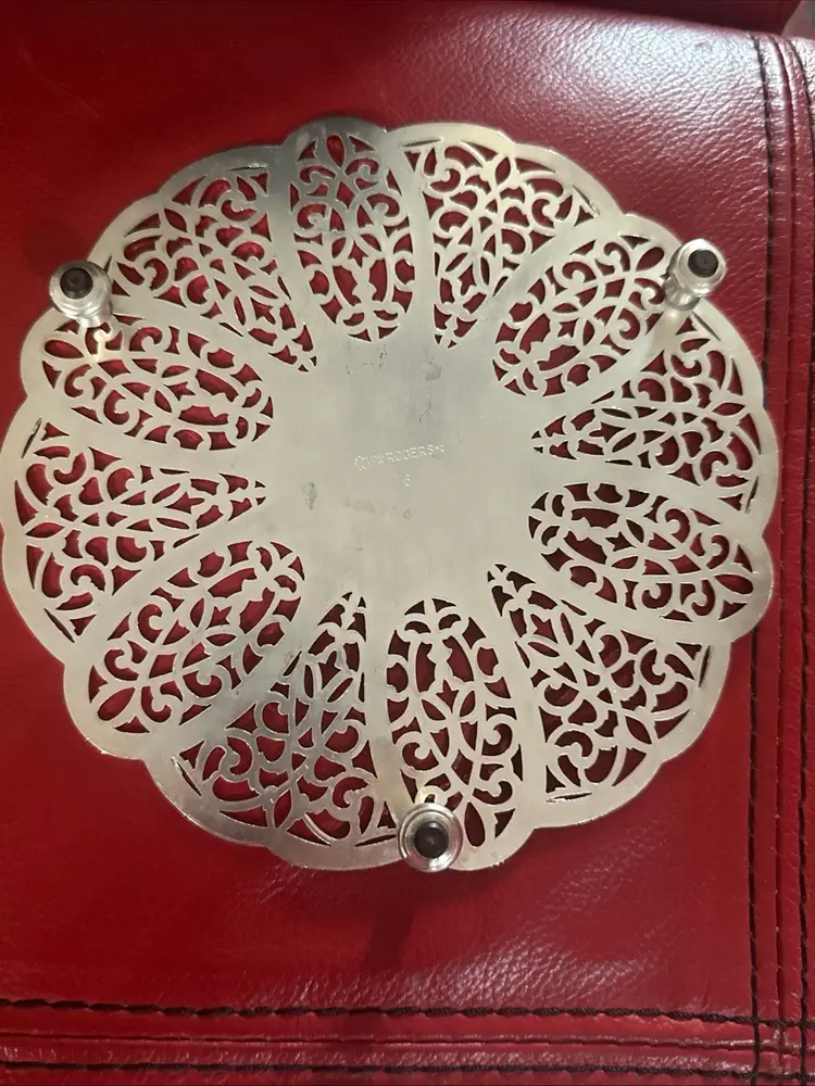 Trivet Silver Plated Footed WM Rogers 76   6.5” Vintage