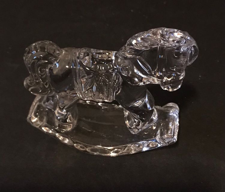 Princess House Crystal Rocking Horse Figurine 24% Lead Crystal Germany