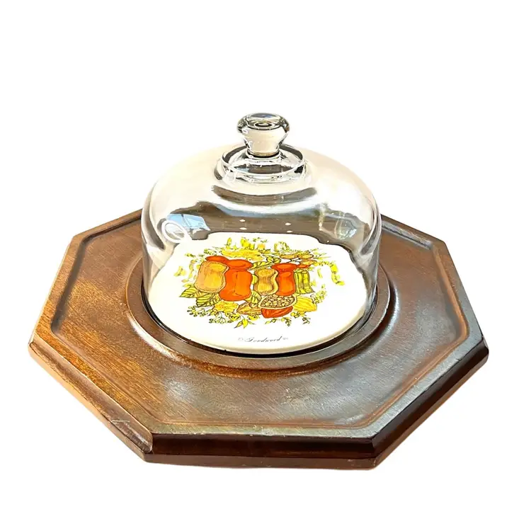 CHEESE and CRACKER 
DOMED APPETIZER TRAY 
Wall Art By Goodwood 1970s

Holiday Hosting Christmas Thanksgiving Harvest Autumn Halloween Party Celebration Mothers Day Anniversary Gift
