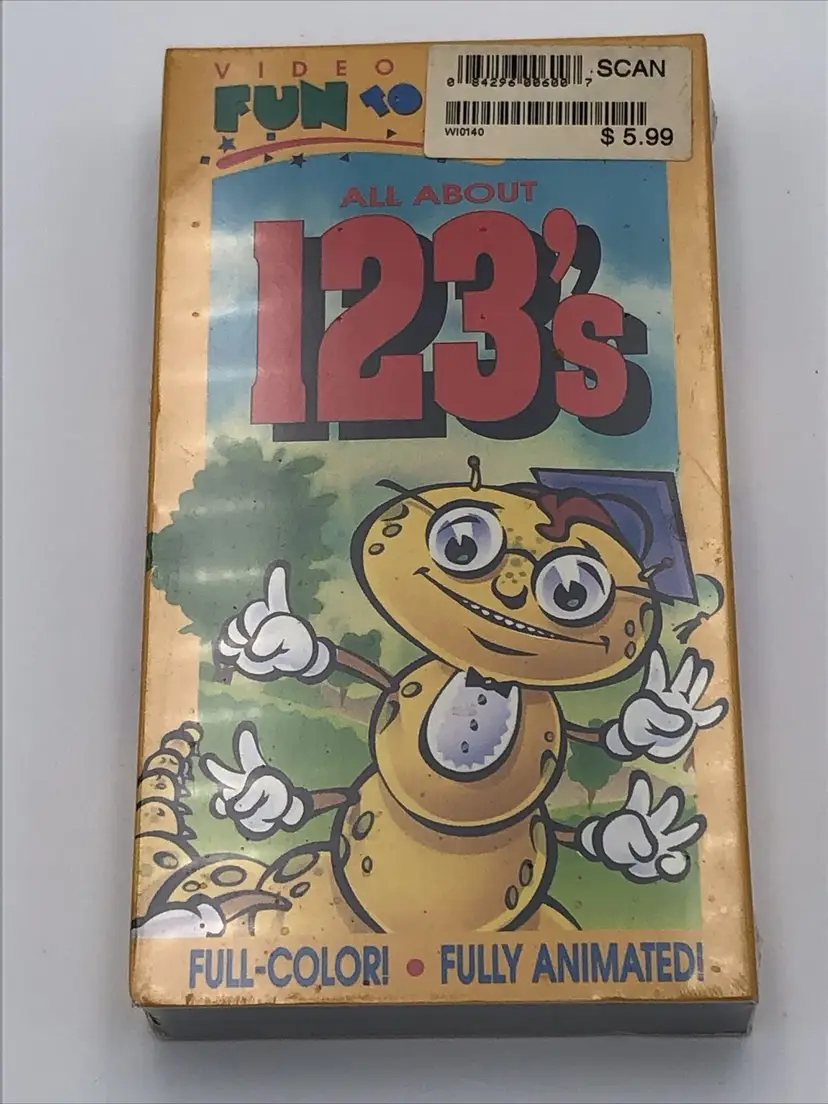 Rare New Sealed Fun to Learn All About 123's Counting VHS Tape 1992 Telly Award