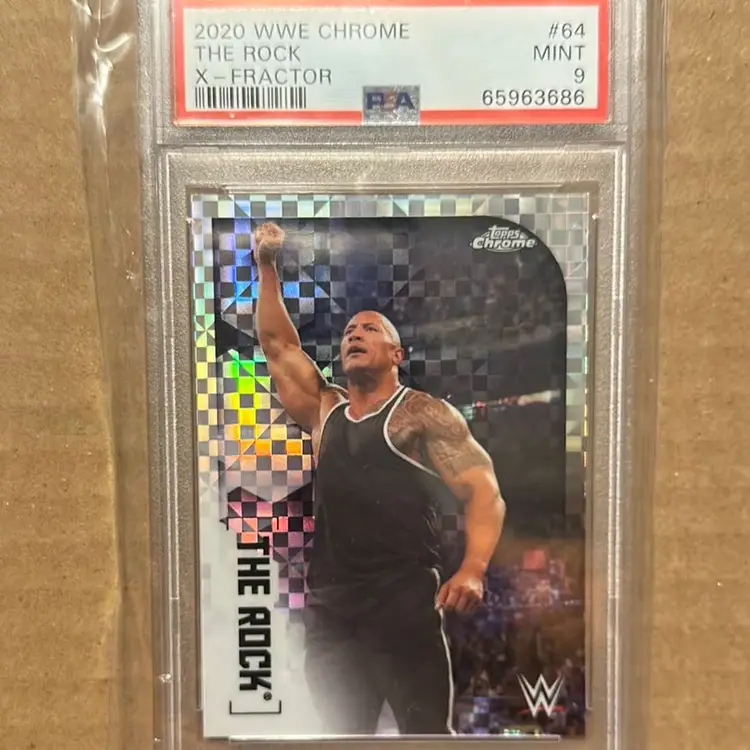 2020 Chrome X-Fractor The Rock PSA 9
