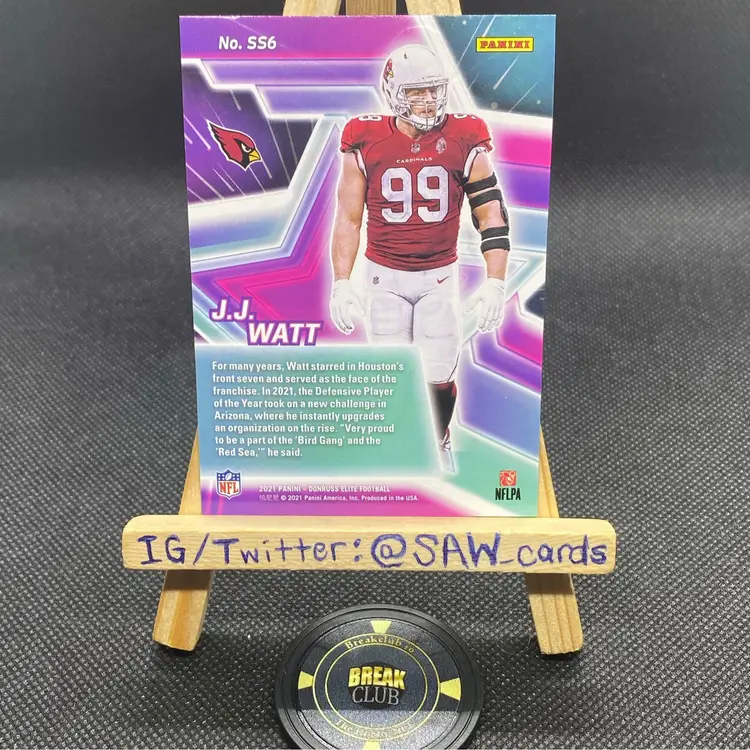 2021 Elite J.J. Watt Star Status /99 Arizona Cardinals