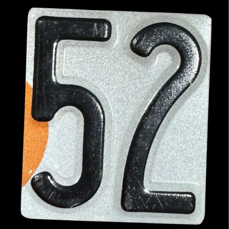 License Plate Rounded Edge Number Tiles