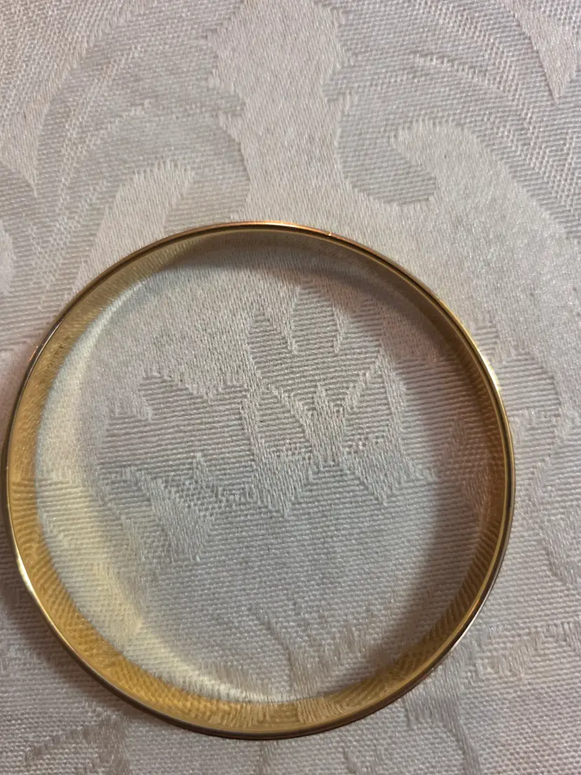 Vintage Monet Diamond Cut Gold Tone Bangle Bracelet 2 1/2" Opening