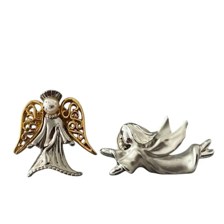 Set Of Two Beautiful Angel Pins—marked
