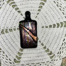Vintage dichroic glass pendant, featuring a "colorshift" effect.