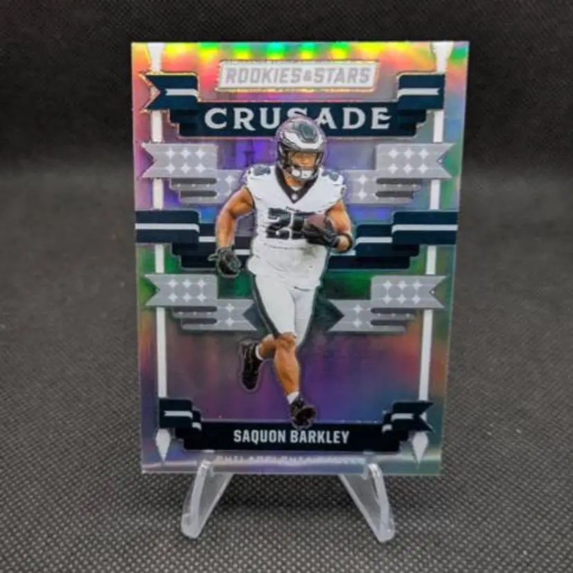 Saquon Barkley 2024 Rookies & Stars #C-SBY Crusade Silver - Philadelphia Eagles