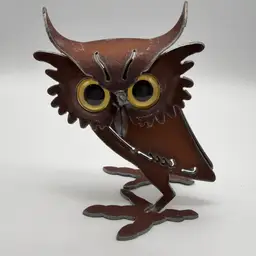 Henry Dupere Brutalist Metal Art Owl