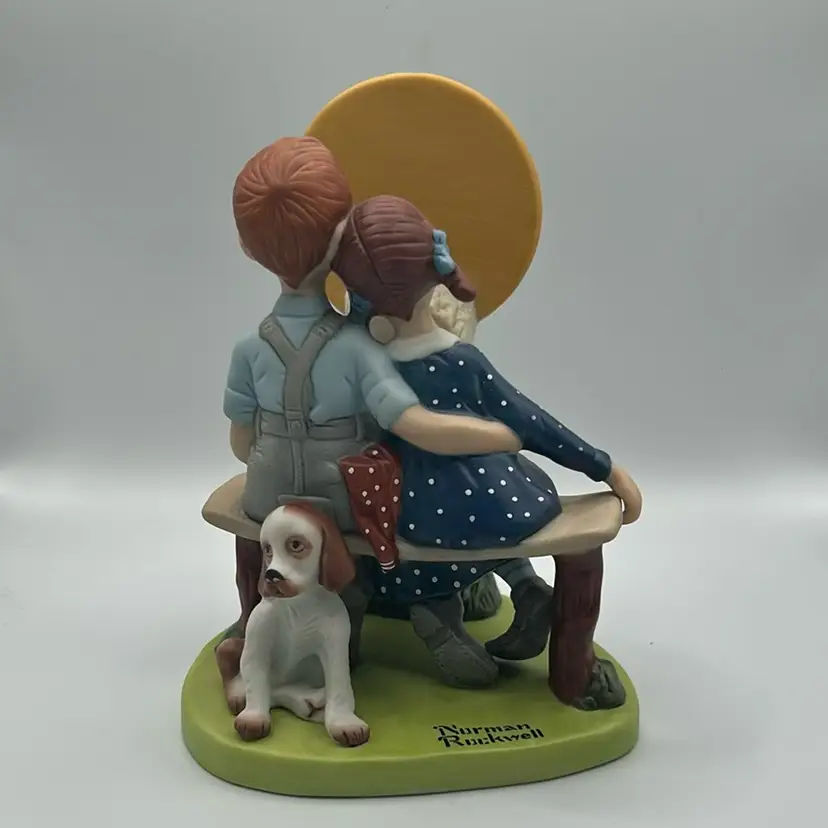 Norman Rockwell young love 1980 porcelain figurine