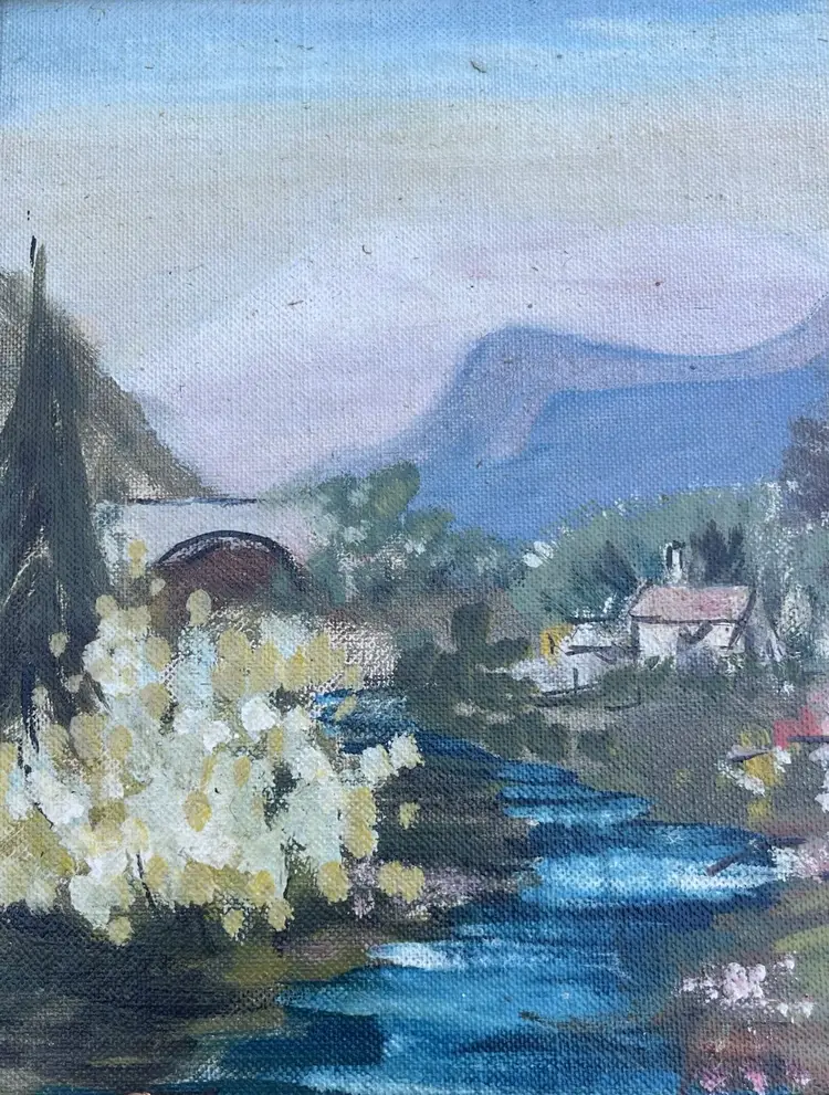 Vintage Oil Painting 11 X 9 1/4