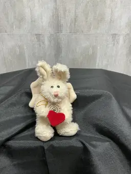 Boyd’s Bears Cream Bunny with wings a red heart