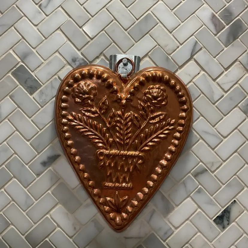 Heart With Flowers Copper Mold