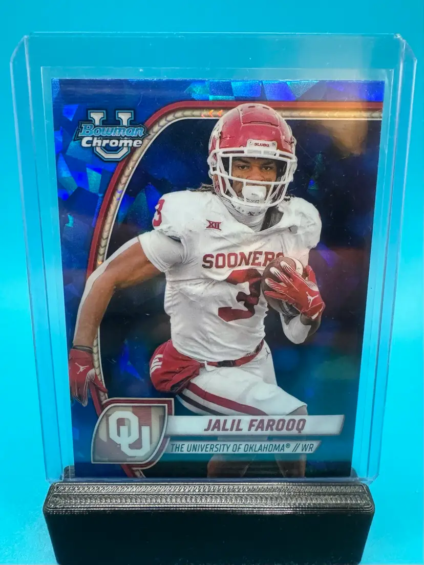 Jalil Farooq Bowman Chrome U Sapphire Oklahoma Sooners