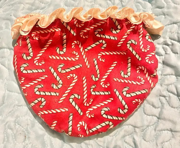 Handmade Candy Kane Cosmetic Makeup Hand Bag 8X6 Inch