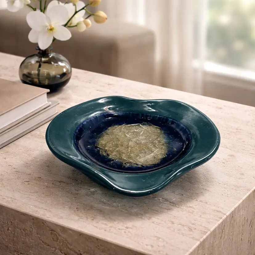 Trinket Dish with Geode Style Center