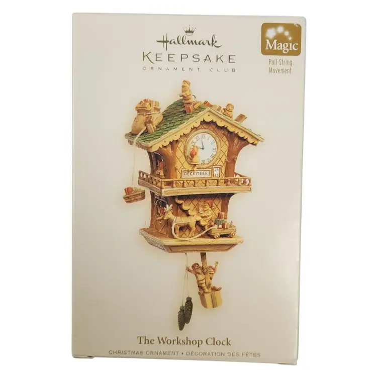 2006 Hallmark The Workshop Clock Keepsake Ornament IOB QXC6006