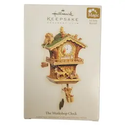 2006 Hallmark The Workshop Clock Keepsake Ornament IOB QXC6006