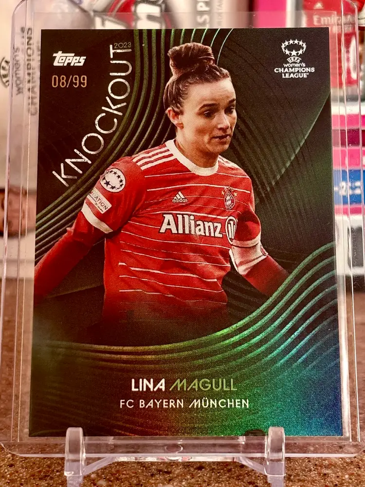 Lina Magull 2023 Topps On Demand Knockout Green /99 Bayern Munich Inter Milan Germany