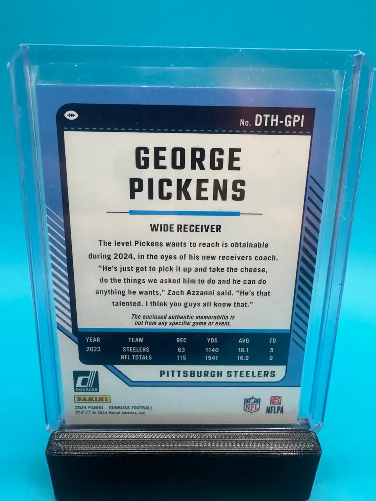 George Pickens Donruss Threads Jersey Relic Dallas Cowboys