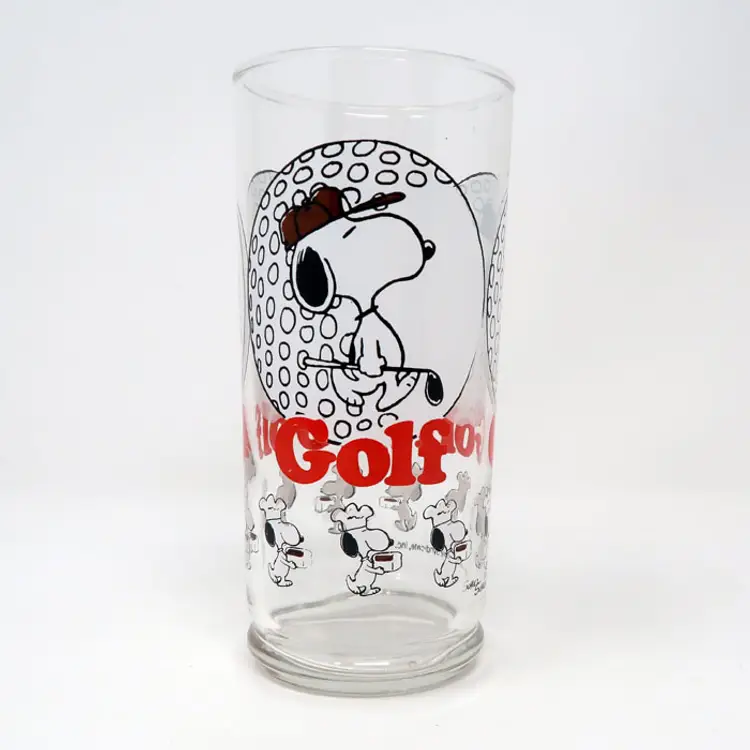 Snoopy Golfing Glass Tumbler - Peanuts
