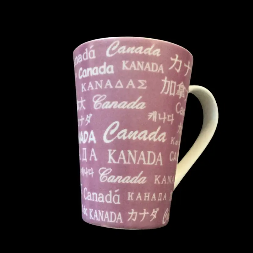 Vintage Souvenir Ceramic CANADA Multi-lingual Mug