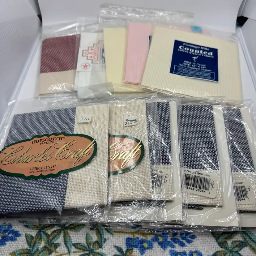 10 Cross Stitch material Packs