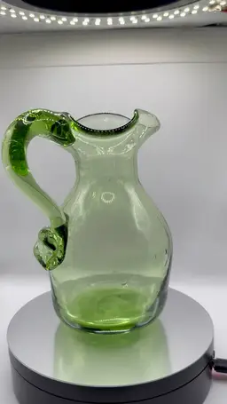 Green Glass Pitcher