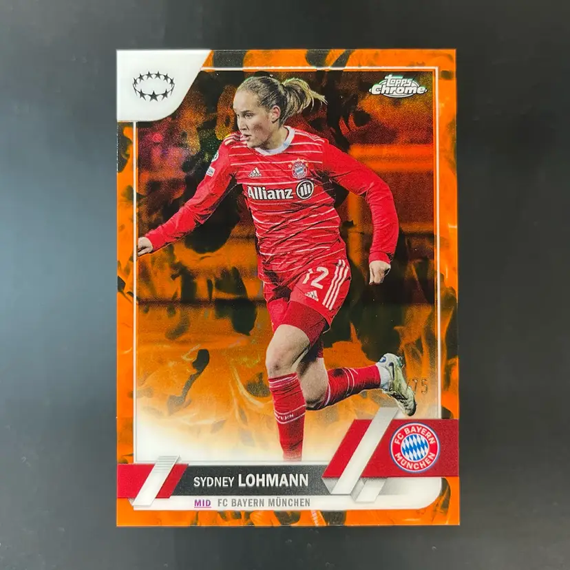Sydney Lohmann 2022/23 Topps Chrome UWCL Inferno /75 Soccer Card