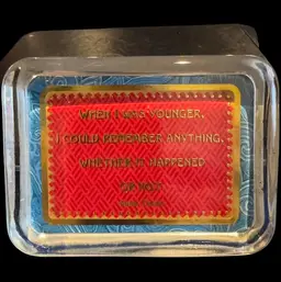 Mark Twain Quote Glass Paperweight