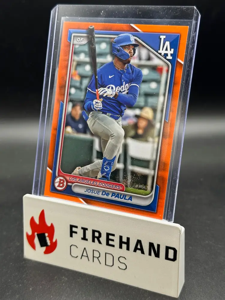 Josue De Paula 2024 Bowman Draft Orange Paper Los Angeles Dodgers 02/25