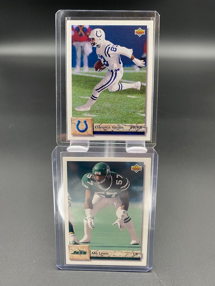Upper Deck 1992 NFL Pair of Trading Cards - Clarence Verdin & Mo Lewis