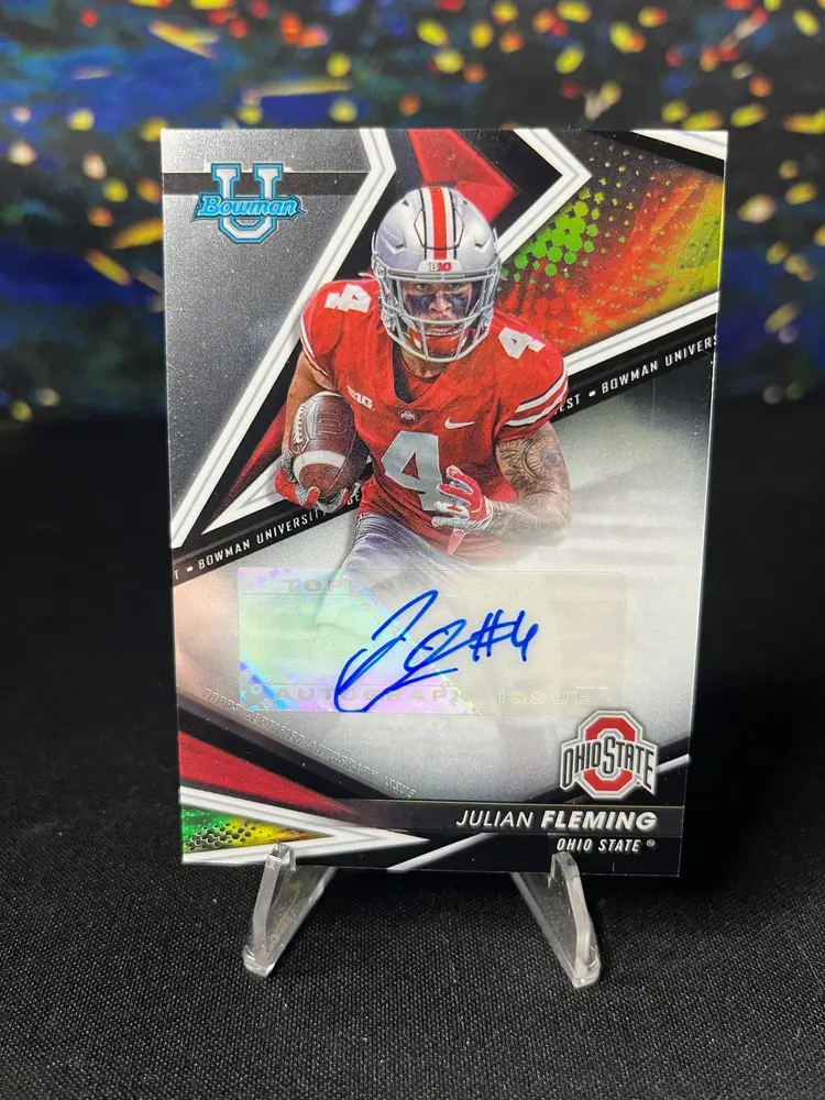 2022 Bowman's Best University Julian Fleming Auto Ohio State Buckeyes