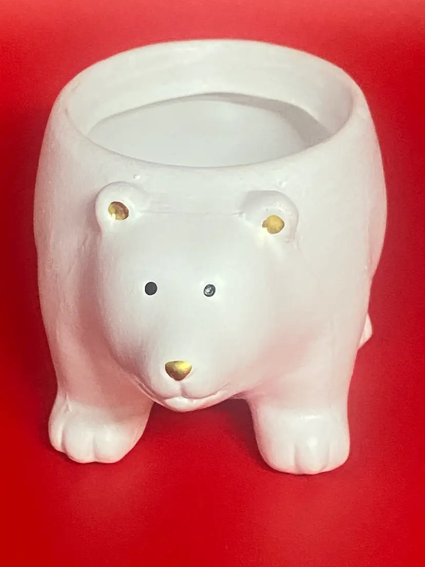Polar Bear Planter, 3" Tall