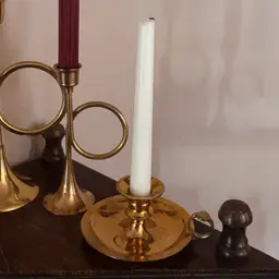 Vintage Solid Brass Chamberstick Candle Holder