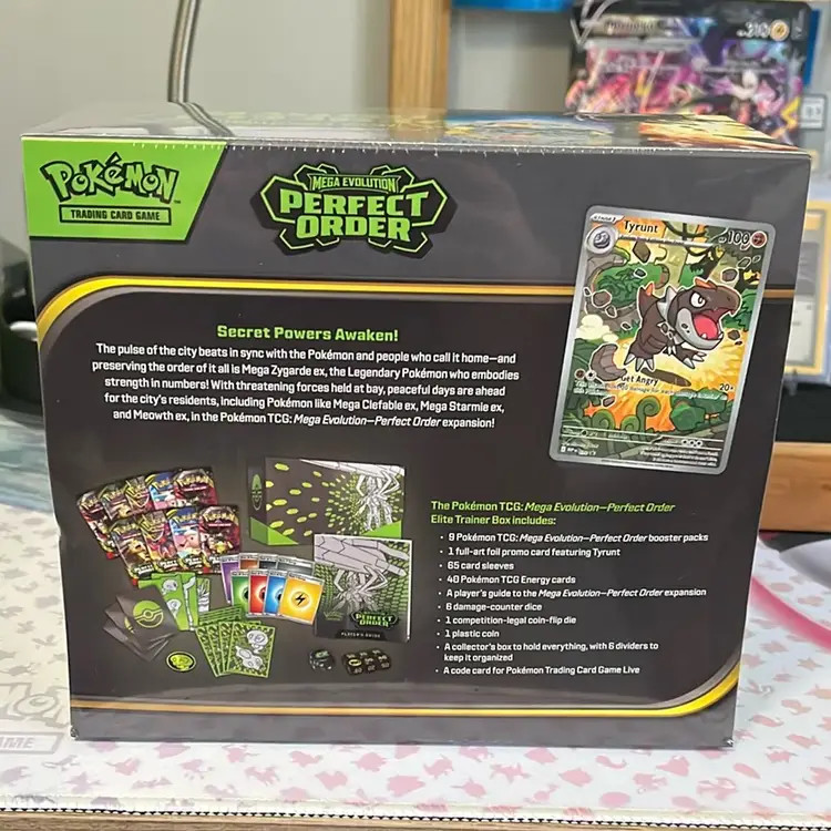 Pokémon TCG: Mega Evolution—Perfect Order Elite Trainer Box.