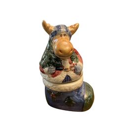 Christmas Moose In A Boot Salt & Pepper Shakers